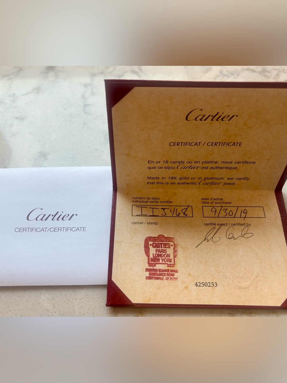 Cartier Rose Gold Love Bracelet, On Chain - Picture 4 of 4